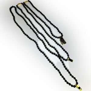 (3) Jade Dark Green 4mm Stone Necklaces | New With Tags